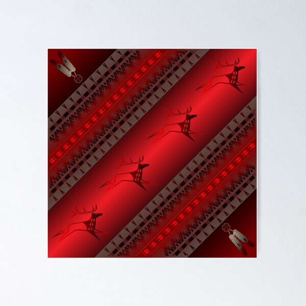Item preview, Elk Spirit (Red) designed and sold by MelvinWarEagle.