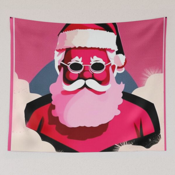 Item preview, Pink Santa Christmas Retro Vintage designed and sold by itzbart.