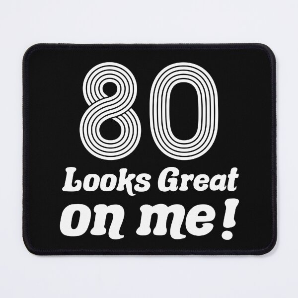 Item preview, Funny Vintage 80th Birthday (B&W) designed and sold by thepixelgarden.
