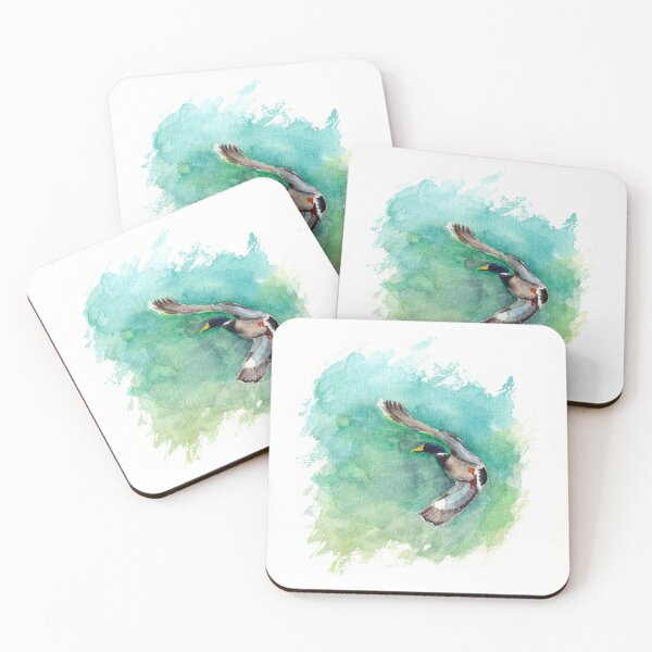 Item preview, Watercolor painting - flying duck designed and sold by ShopEvaF.