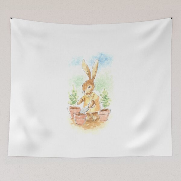 Item preview, Rabbit Gardener Watercolour designed and sold by Brett Miley.