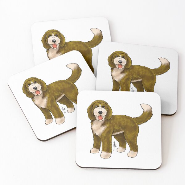 Item preview, Bernadoodle - Brown and White designed and sold by Jennifer Stolzer.
