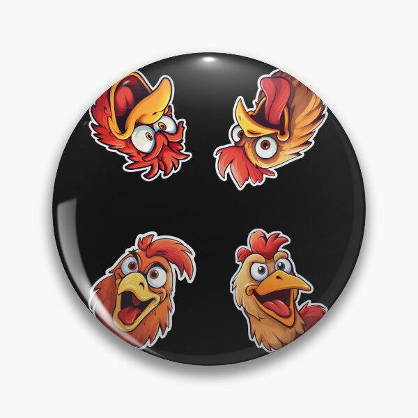 Item preview, Four Chicken funny corner sticker art design designed and sold by OnionsFamily.