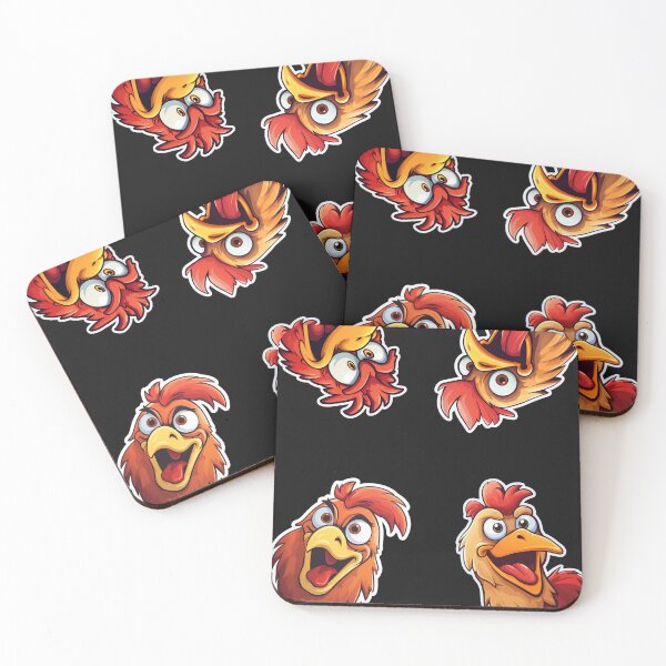 Item preview, Four Chicken funny corner sticker art design designed and sold by OnionsFamily.