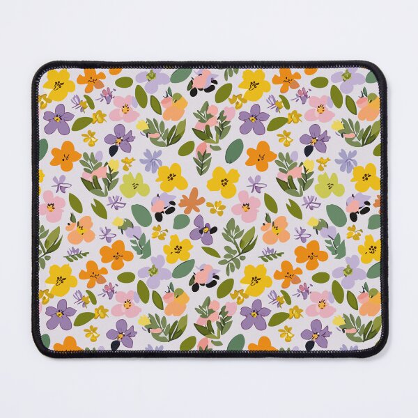 Artikelvorschau, Bunte Sommerliche Aquarell Blumen in Gelb, Lila, Rosa, Lavender, Grün und Orange entworfen und verkauft von MikaMedia.