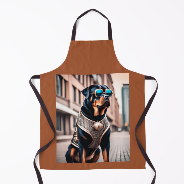 Item preview, "The Regal Rottweiler: A Glimpse of Canine Elegance in Gold" designed and sold by CanArtVision.