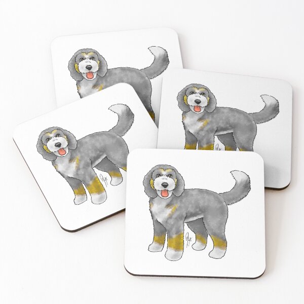 Item preview, Bernadoodle - Gray and White designed and sold by Jennifer Stolzer.