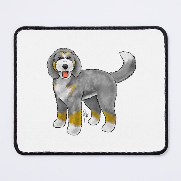 Item preview, Bernadoodle - Gray and White designed and sold by Jennifer Stolzer.