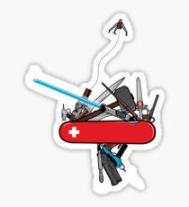 The geek army knife Sticker