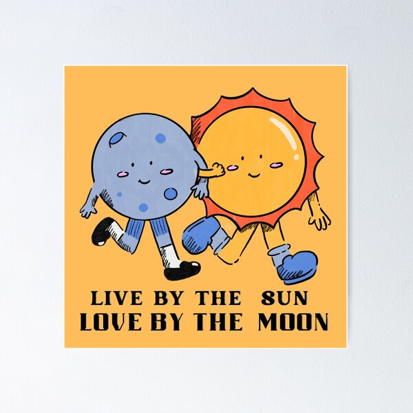 Live By The Sun Love By The Moon Boho Wall Art Print Set – Seaella