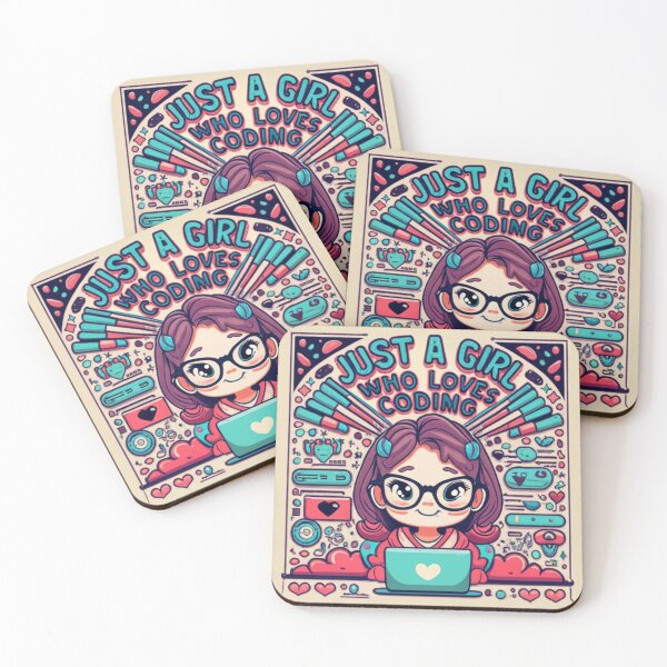 Item preview, Just A Girl Who Loves Coding Geek Coding Women designed and sold by ArtFromBeyond.