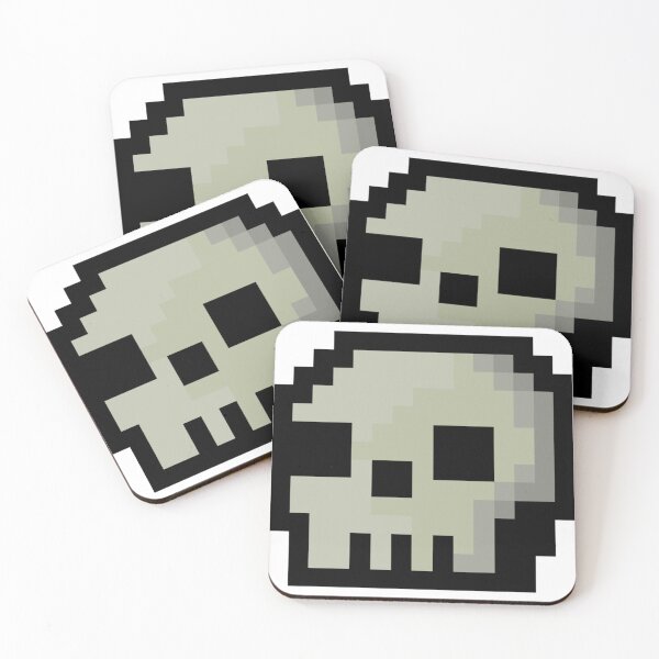 Item preview, skull pixel art designed and sold by BashPIXIE.