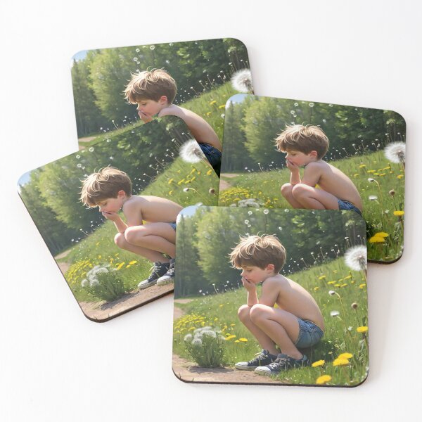 Item preview, Young Boy And Dandelions designed and sold by KoliBabb.