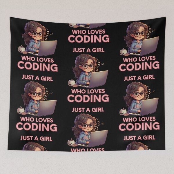 Item preview, Just A Girl Who Loves Coding Geek Coding Women designed and sold by ArtFromBeyond.