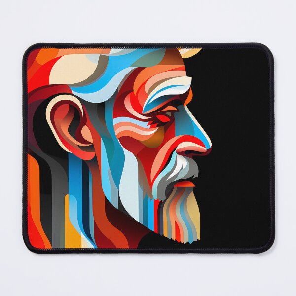 Item preview, Psychedelic Portrait of an Elderly Man in Profile designed and sold by SteadyRolling.