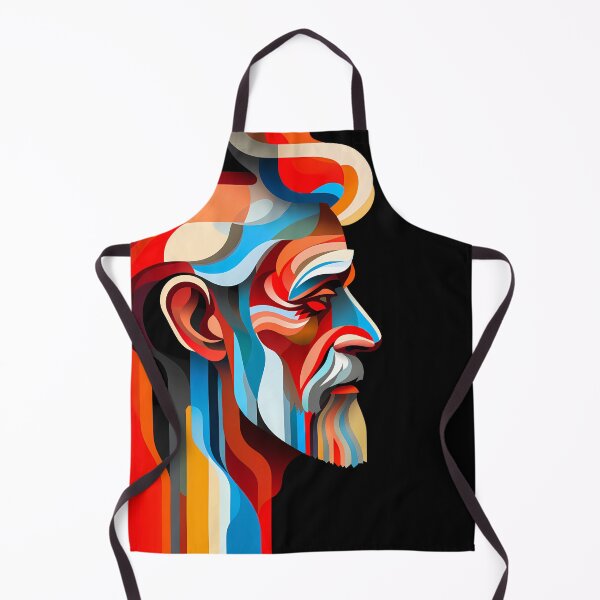 Item preview, Psychedelic Portrait of an Elderly Man in Profile designed and sold by SteadyRolling.