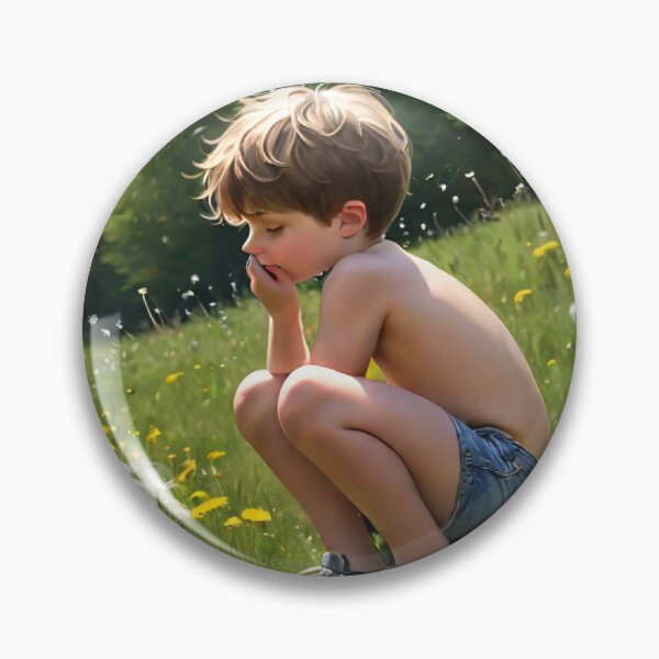 Item preview, Young Boy And Dandelions designed and sold by KoliBabb.