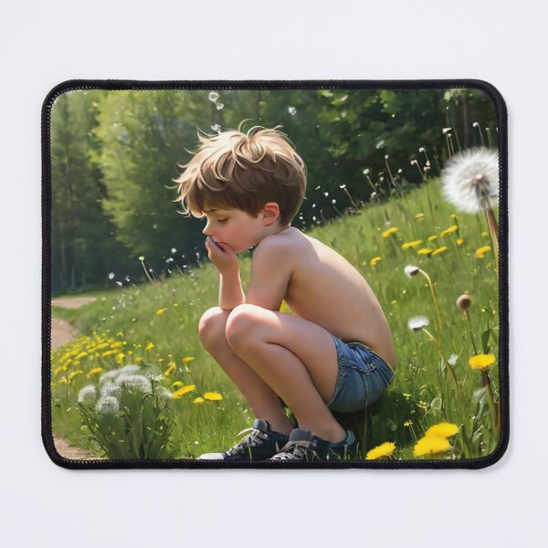 Item preview, Young Boy And Dandelions designed and sold by KoliBabb.