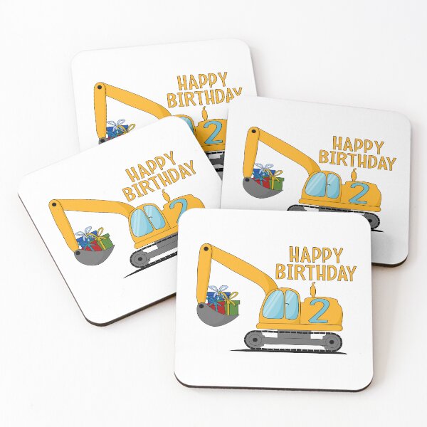 Item preview, Excavator Happy Birthday 2 Yellow designed and sold by emeksedesign.