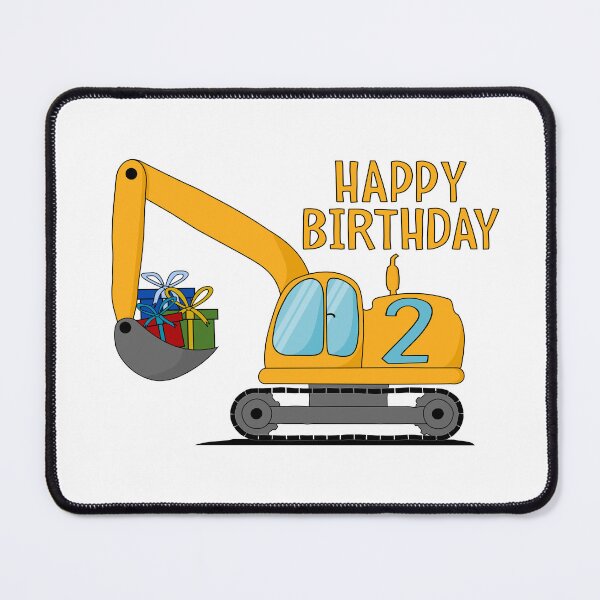 Item preview, Excavator Happy Birthday 2 Yellow designed and sold by emeksedesign.