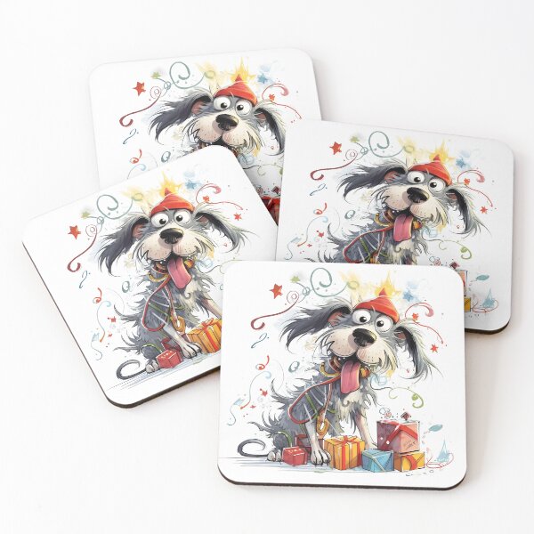 Item preview, Festive Pup with Background for Dark Shirts designed and sold by sstudioarts.