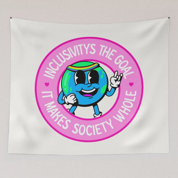 Item preview, Inclusivity's The Goal, It Makes Society Whole - Cute LGBT Earth designed and sold by Picket Club.