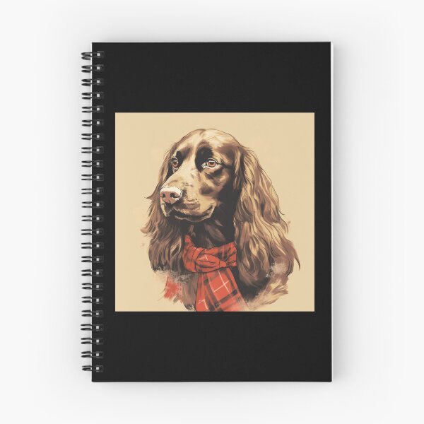 Item preview, Field Spaniel Christmas Plaid Watercolor designed and sold by rafaeltto.