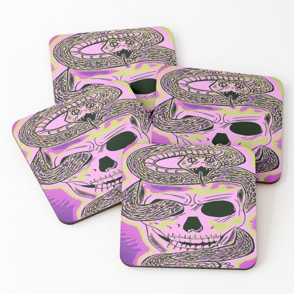 Item preview, Purple Slithering Snake on a Skull designed and sold by gleefulme.