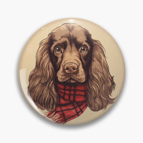 Item preview, Field Spaniel Christmas Plaid Watercolor designed and sold by rafaeltto.