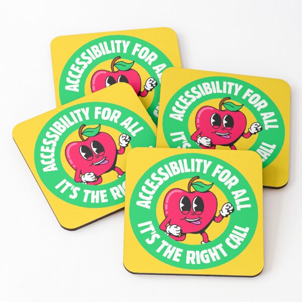 Item preview, Accessibility For All, It's the Right Call - Cute Apple Vintage Cartoon designed and sold by Picket Club.