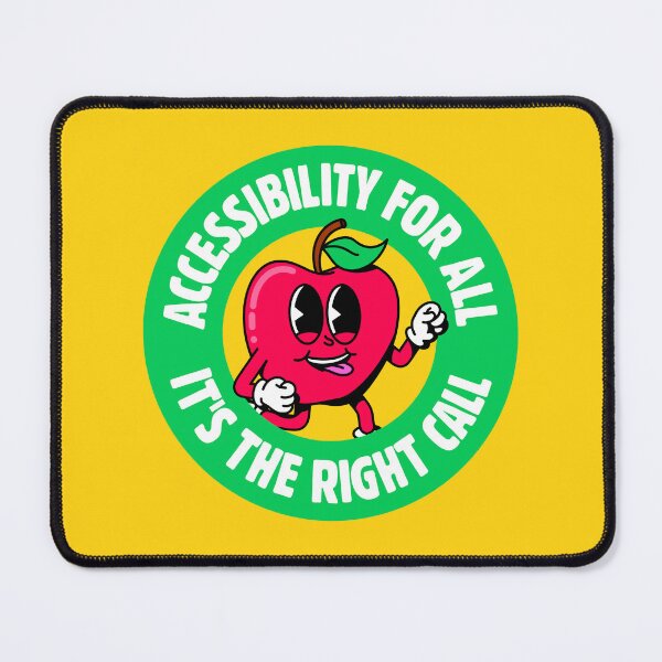 Item preview, Accessibility For All, It's the Right Call - Cute Apple Vintage Cartoon designed and sold by Picket Club.