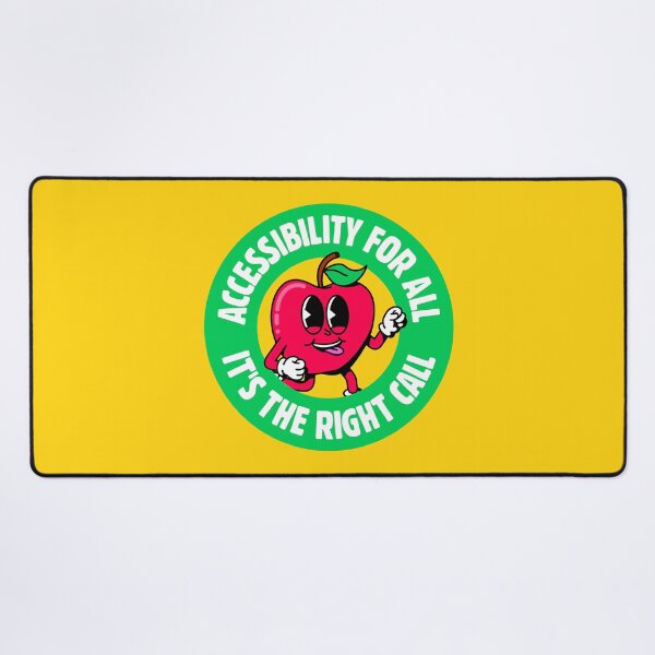 Item preview, Accessibility For All, It's the Right Call - Cute Apple Vintage Cartoon designed and sold by Picket Club.