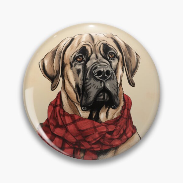 Item preview, Fila Brasileiro Christmas Plaid Watercolor designed and sold by rafaeltto.