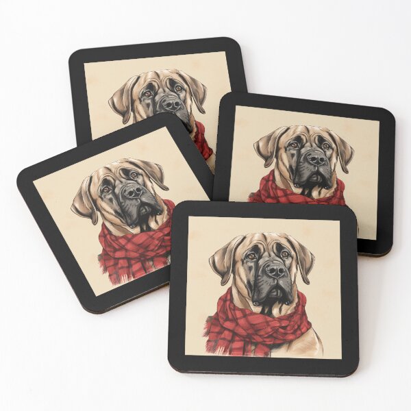 Item preview, Fila Brasileiro Christmas Plaid Watercolor designed and sold by rafaeltto.