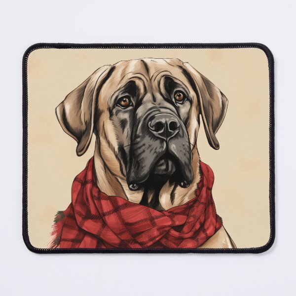Item preview, Fila Brasileiro Christmas Plaid Watercolor designed and sold by rafaeltto.