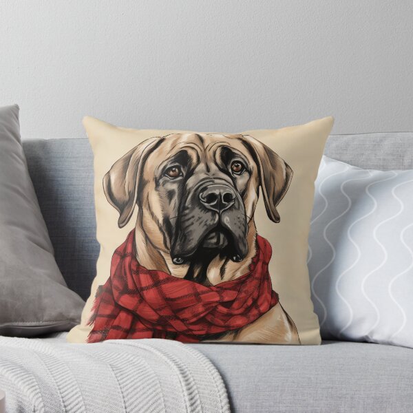 Item preview, Fila Brasileiro Christmas Plaid Watercolor designed and sold by rafaeltto.