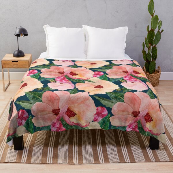 Item preview, Wild Australian Hibiscus Blooms Pattern designed and sold by Sketchbook Designs.