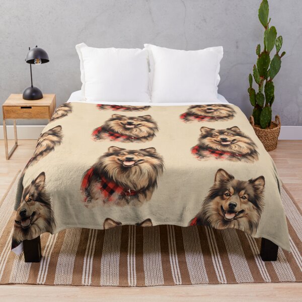 Item preview, Finnish Lapphund Christmas Plaid Watercolor designed and sold by rafaeltto.