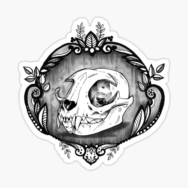 Cat skull Sticker
