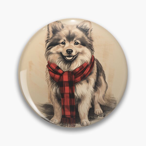 Item preview, Finnish Lapphund Christmas Plaid Watercolor designed and sold by rafaeltto.