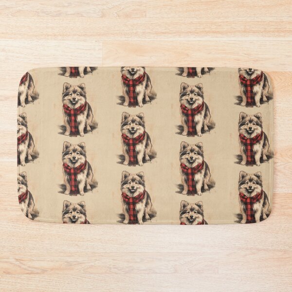 Item preview, Finnish Lapphund Christmas Plaid Watercolor designed and sold by rafaeltto.