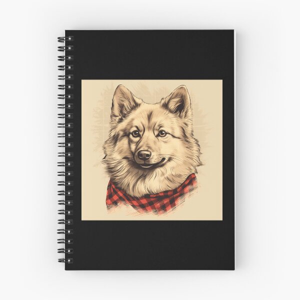 Item preview, Finnish Spitz Christmas Plaid Watercolor designed and sold by rafaeltto.