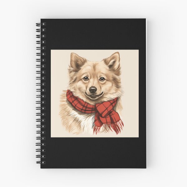 Item preview, Finnish Spitz Christmas Plaid Watercolor designed and sold by rafaeltto.