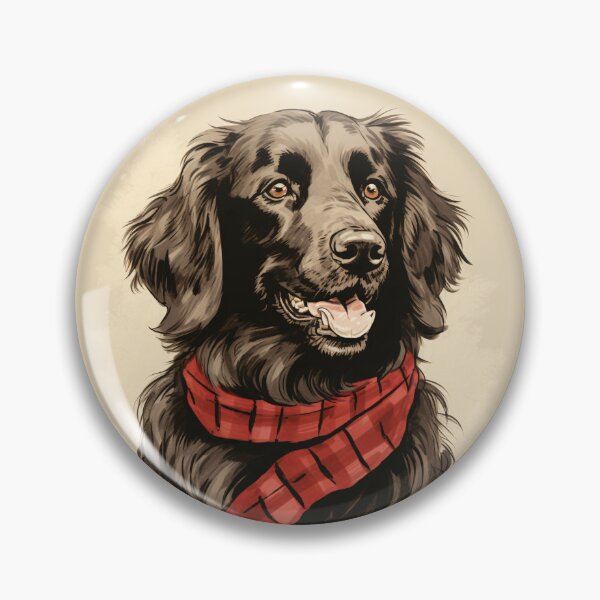 Item preview, Flat Coated Retriever Christmas Plaid Watercolor designed and sold by rafaeltto.