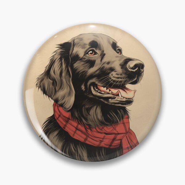 Item preview, Flat Coated Retriever Christmas Plaid Watercolor designed and sold by rafaeltto.