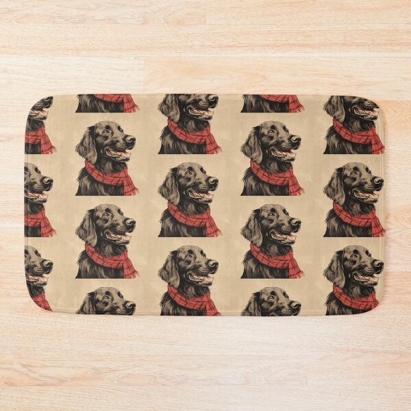 Item preview, Flat Coated Retriever Christmas Plaid Watercolor designed and sold by rafaeltto.