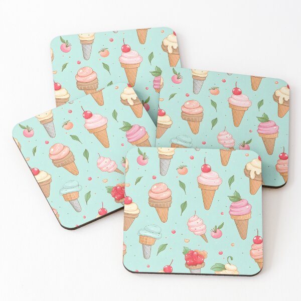Item preview, ice cream in pastel background designed and sold by ThechampArt.