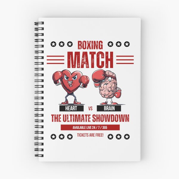 Item preview, Heart vs Brain Boxing Match Psychology Anatomy Humor designed and sold by MKCollabs.