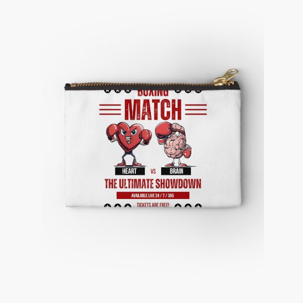 Item preview, Heart vs Brain Boxing Match Psychology Anatomy Humor designed and sold by MKCollabs.