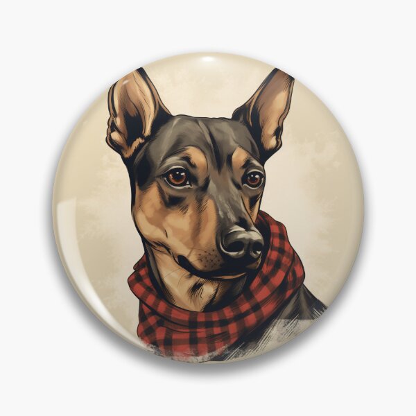 Artikelvorschau, German Pinscher Christmas Plaid Watercolor entworfen und verkauft von rafaeltto.
